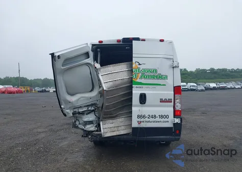 2021 Ram Promaster 3500 Cargo Van High Roof 159 Wb Ext из США, поврежденный, VIN X3C6MRVJG5ME55230